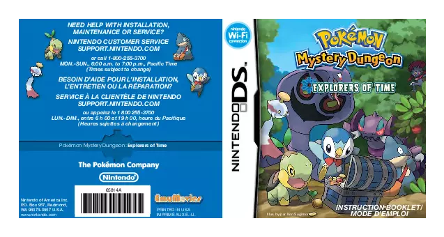 manual for Pokemon Mystery Dungeon - Explorers of Time